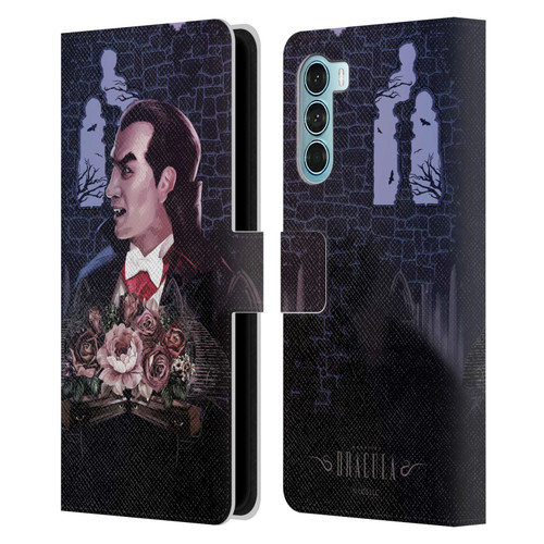 Universal Monsters Dracula Key Art Leather Book Wallet Case Cover For Motorola Edge S30 / Moto G200 5G