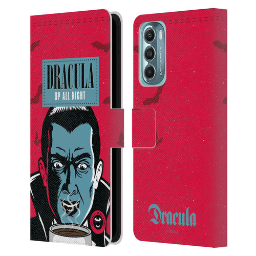 Universal Monsters Dracula Up All Night Leather Book Wallet Case Cover For Motorola Moto G Stylus 5G (2022)