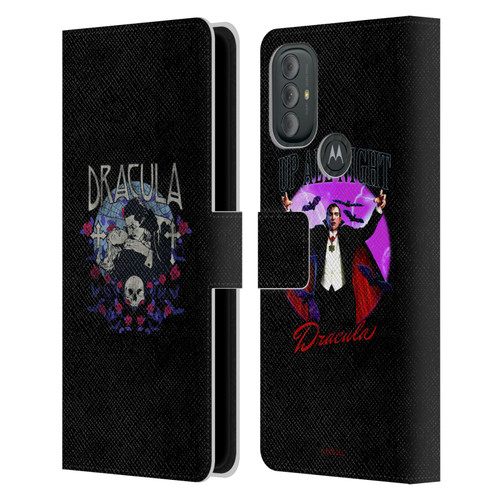 Universal Monsters Dracula Bite Leather Book Wallet Case Cover For Motorola Moto G10 / Moto G20 / Moto G30