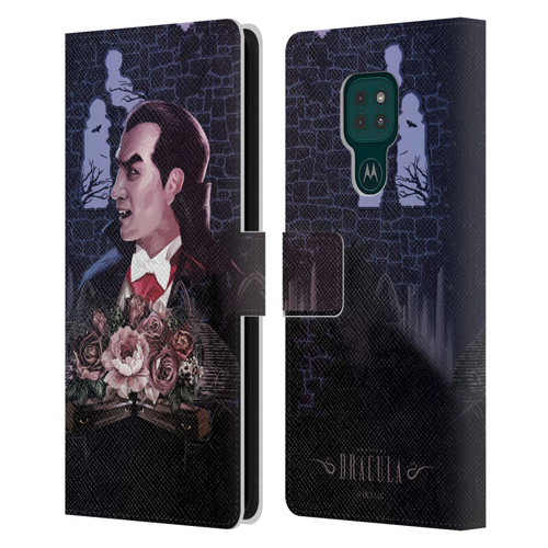 Universal Monsters Dracula Key Art Leather Book Wallet Case Cover For Motorola Moto G9 Play