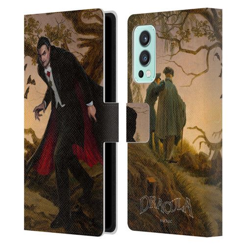 Universal Monsters Dracula Portrait Leather Book Wallet Case Cover For OnePlus Nord 2 5G