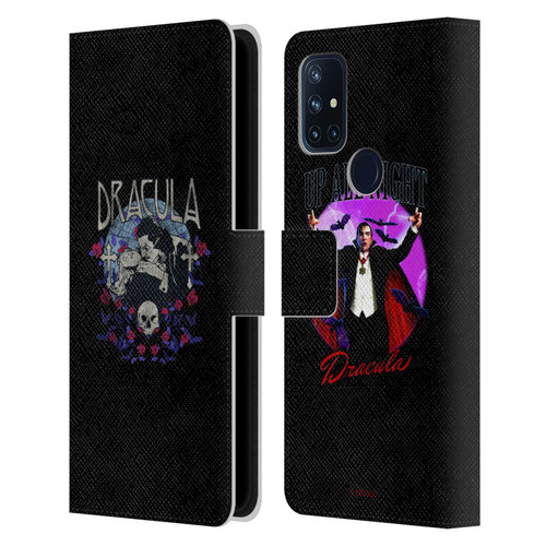 Universal Monsters Dracula Bite Leather Book Wallet Case Cover For OnePlus Nord N10 5G