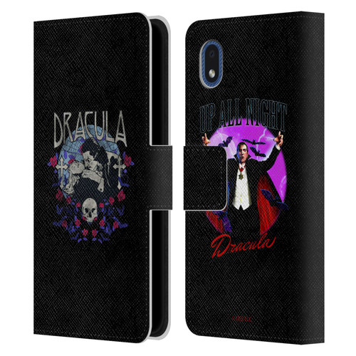 Universal Monsters Dracula Bite Leather Book Wallet Case Cover For Samsung Galaxy A01 Core (2020)