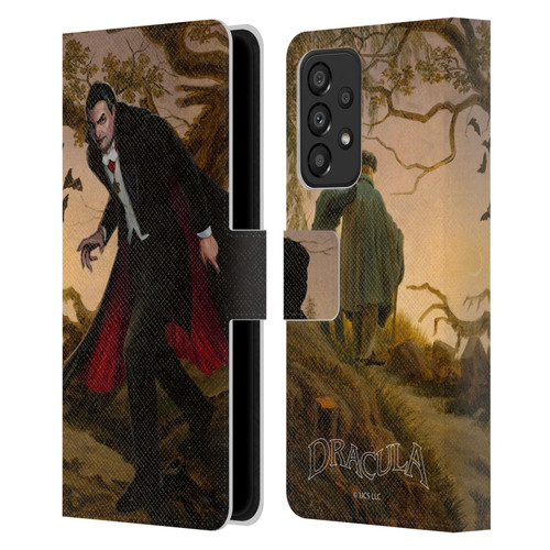 Universal Monsters Dracula Portrait Leather Book Wallet Case Cover For Samsung Galaxy A33 5G (2022)