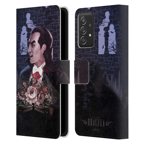 Universal Monsters Dracula Key Art Leather Book Wallet Case Cover For Samsung Galaxy A52 / A52s / 5G (2021)