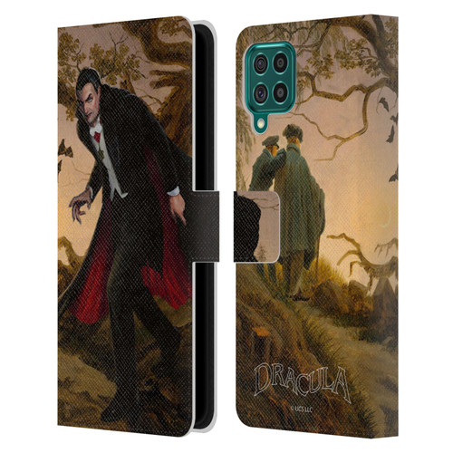 Universal Monsters Dracula Portrait Leather Book Wallet Case Cover For Samsung Galaxy F62 (2021)