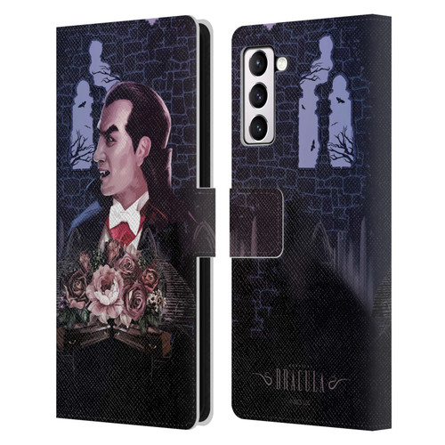 Universal Monsters Dracula Key Art Leather Book Wallet Case Cover For Samsung Galaxy S21+ 5G