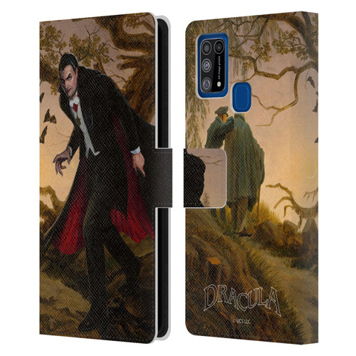 Universal Monsters Dracula Portrait Leather Book Wallet Case Cover For Samsung Galaxy M31 (2020)