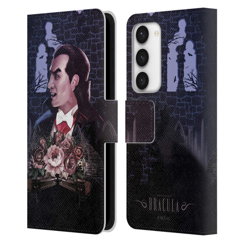 Universal Monsters Dracula Key Art Leather Book Wallet Case Cover For Samsung Galaxy S23 5G