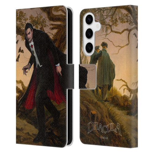 Universal Monsters Dracula Portrait Leather Book Wallet Case Cover For Samsung Galaxy S24+ 5G