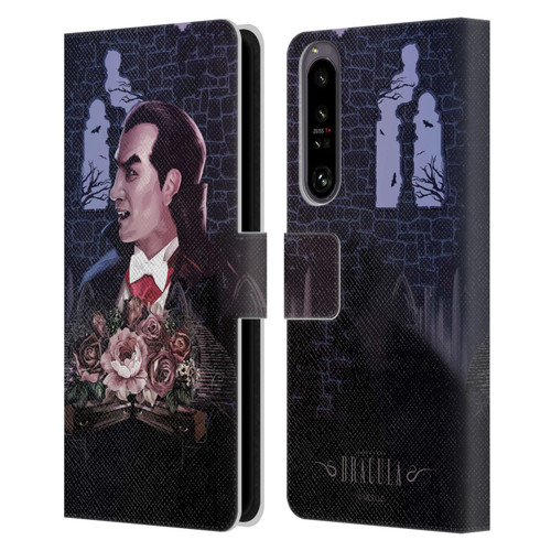 Universal Monsters Dracula Key Art Leather Book Wallet Case Cover For Sony Xperia 1 IV