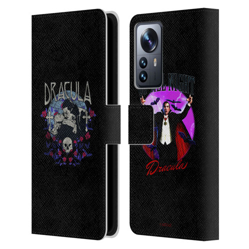 Universal Monsters Dracula Bite Leather Book Wallet Case Cover For Xiaomi 12 Pro