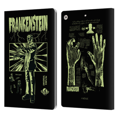 Universal Monsters Frankenstein Lightning Leather Book Wallet Case Cover For Apple iPad 10.2 2019/2020/2021