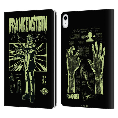 Universal Monsters Frankenstein Lightning Leather Book Wallet Case Cover For Apple iPad 10.9 (2022)