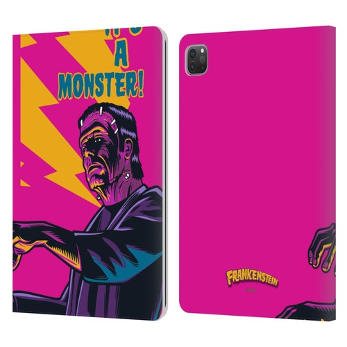Universal Monsters Frankenstein It's A Monster Leather Book Wallet Case Cover For Apple iPad Pro 11 2020 / 2021 / 2022