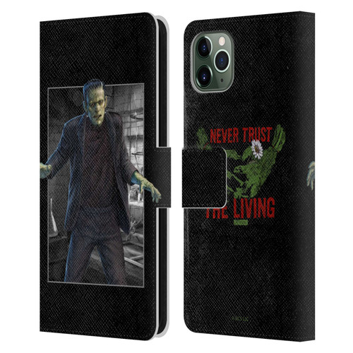 Universal Monsters Frankenstein Frame Leather Book Wallet Case Cover For Apple iPhone 11 Pro Max