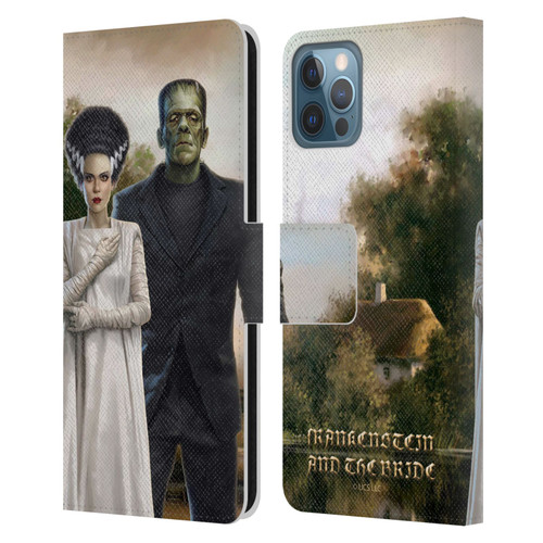 Universal Monsters Frankenstein Photo Leather Book Wallet Case Cover For Apple iPhone 12 / iPhone 12 Pro