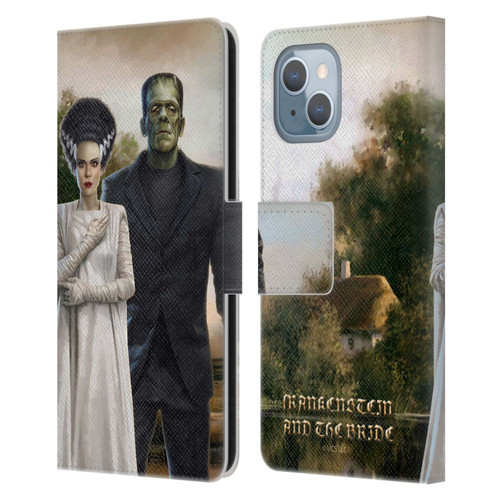 Universal Monsters Frankenstein Photo Leather Book Wallet Case Cover For Apple iPhone 14