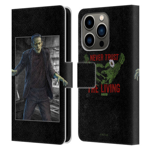 Universal Monsters Frankenstein Frame Leather Book Wallet Case Cover For Apple iPhone 14 Pro