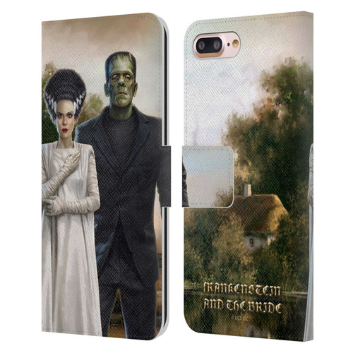 Universal Monsters Frankenstein Photo Leather Book Wallet Case Cover For Apple iPhone 7 Plus / iPhone 8 Plus