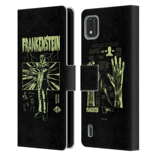 Universal Monsters Frankenstein Lightning Leather Book Wallet Case Cover For Nokia C2 2nd Edition