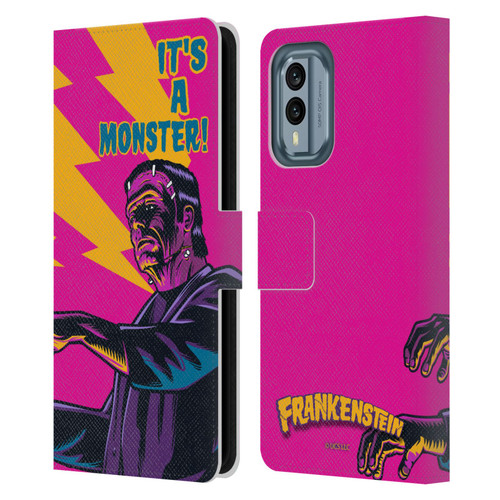 Universal Monsters Frankenstein It's A Monster Leather Book Wallet Case Cover For Nokia X30