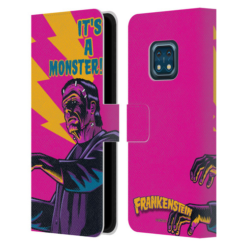 Universal Monsters Frankenstein It's A Monster Leather Book Wallet Case Cover For Nokia XR20