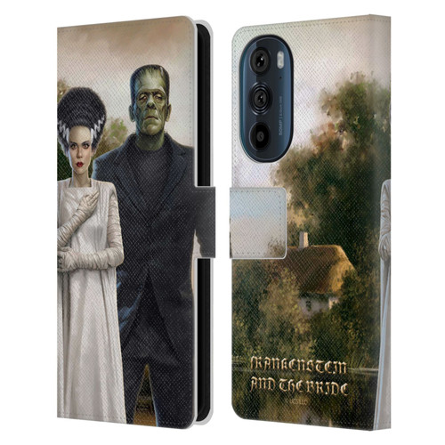 Universal Monsters Frankenstein Photo Leather Book Wallet Case Cover For Motorola Edge 30