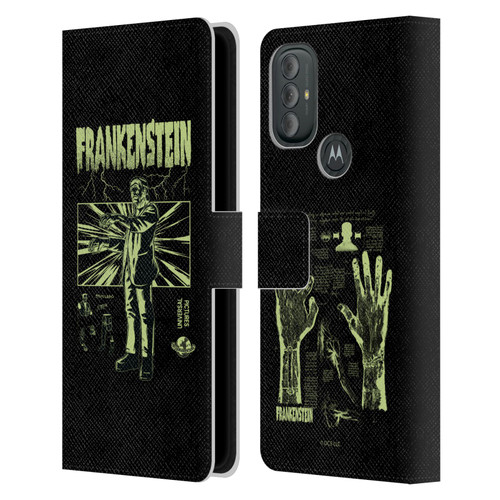Universal Monsters Frankenstein Lightning Leather Book Wallet Case Cover For Motorola Moto G10 / Moto G20 / Moto G30