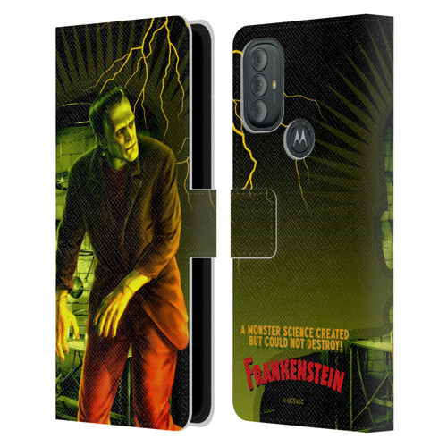 Universal Monsters Frankenstein Yellow Leather Book Wallet Case Cover For Motorola Moto G10 / Moto G20 / Moto G30