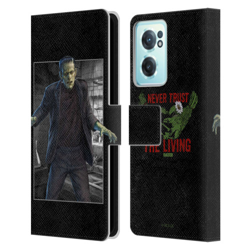 Universal Monsters Frankenstein Frame Leather Book Wallet Case Cover For OnePlus Nord CE 2 5G