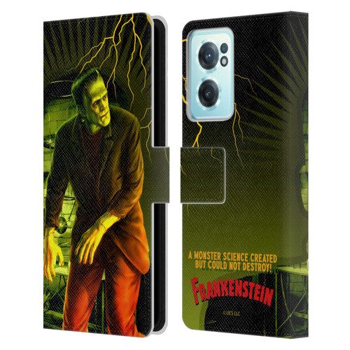 Universal Monsters Frankenstein Yellow Leather Book Wallet Case Cover For OnePlus Nord CE 2 5G