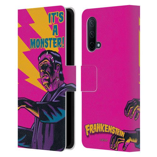 Universal Monsters Frankenstein It's A Monster Leather Book Wallet Case Cover For OnePlus Nord CE 5G