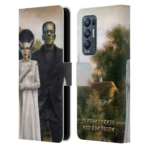 Universal Monsters Frankenstein Photo Leather Book Wallet Case Cover For OPPO Find X3 Neo / Reno5 Pro+ 5G