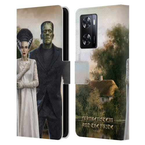 Universal Monsters Frankenstein Photo Leather Book Wallet Case Cover For OPPO A57s
