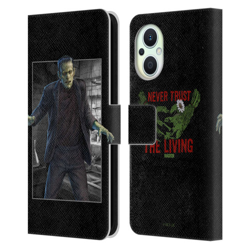 Universal Monsters Frankenstein Frame Leather Book Wallet Case Cover For OPPO Reno8 Lite