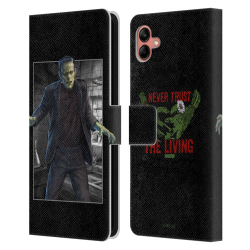 Universal Monsters Frankenstein Frame Leather Book Wallet Case Cover For Samsung Galaxy A04 (2022)