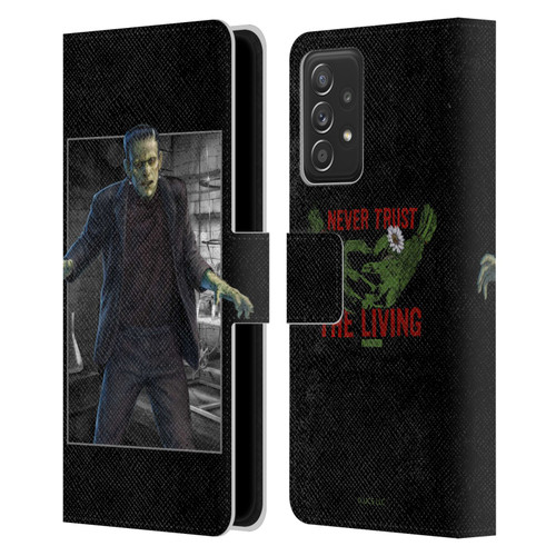 Universal Monsters Frankenstein Frame Leather Book Wallet Case Cover For Samsung Galaxy A52 / A52s / 5G (2021)