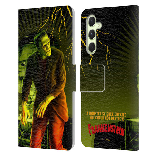 Universal Monsters Frankenstein Yellow Leather Book Wallet Case Cover For Samsung Galaxy A54 5G