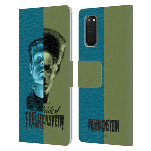 Universal Monsters Frankenstein Half Leather Book Wallet Case Cover For Samsung Galaxy S20 / S20 5G