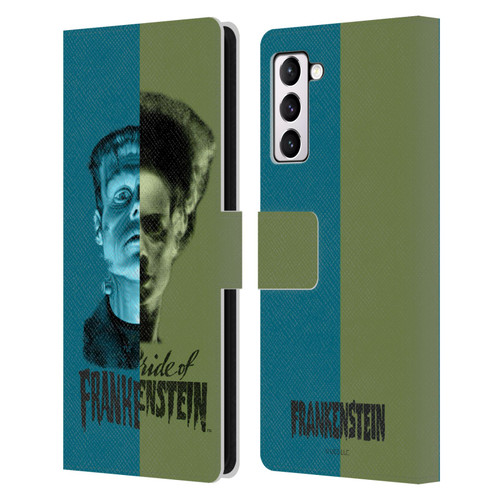 Universal Monsters Frankenstein Half Leather Book Wallet Case Cover For Samsung Galaxy S21+ 5G