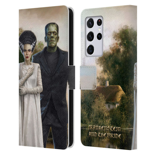 Universal Monsters Frankenstein Photo Leather Book Wallet Case Cover For Samsung Galaxy S21 Ultra 5G