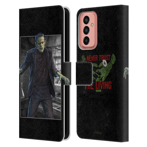 Universal Monsters Frankenstein Frame Leather Book Wallet Case Cover For Samsung Galaxy M13 (2022)