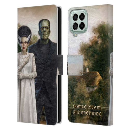 Universal Monsters Frankenstein Photo Leather Book Wallet Case Cover For Samsung Galaxy M53 (2022)