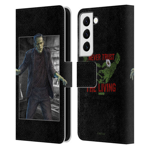 Universal Monsters Frankenstein Frame Leather Book Wallet Case Cover For Samsung Galaxy S22 5G