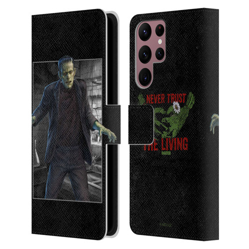 Universal Monsters Frankenstein Frame Leather Book Wallet Case Cover For Samsung Galaxy S22 Ultra 5G