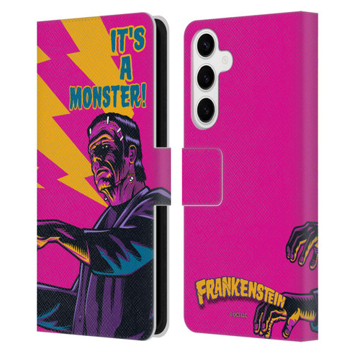 Universal Monsters Frankenstein It's A Monster Leather Book Wallet Case Cover For Samsung Galaxy S24+ 5G