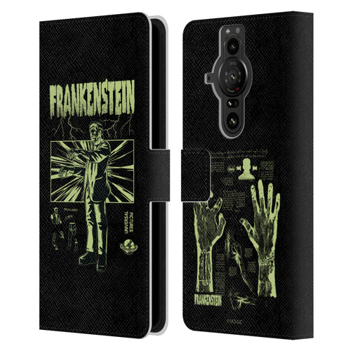 Universal Monsters Frankenstein Lightning Leather Book Wallet Case Cover For Sony Xperia Pro-I