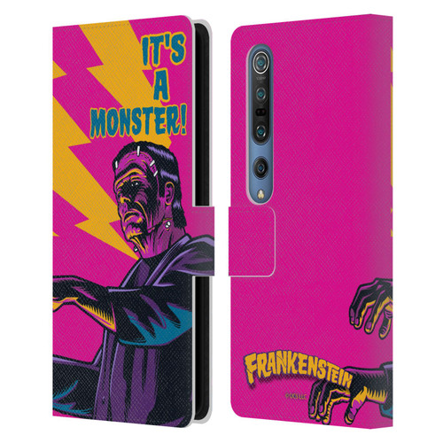 Universal Monsters Frankenstein It's A Monster Leather Book Wallet Case Cover For Xiaomi Mi 10 5G / Mi 10 Pro 5G