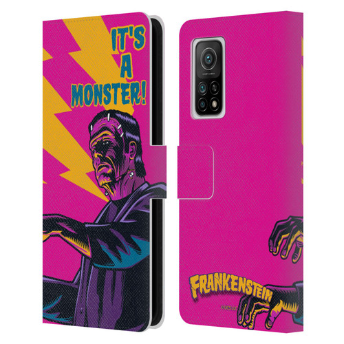 Universal Monsters Frankenstein It's A Monster Leather Book Wallet Case Cover For Xiaomi Mi 10T 5G